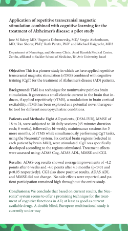 Application of repetitive transcranial magnetic stimulation
