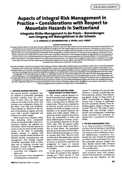 Aspects of Integral Risk Management in Practice