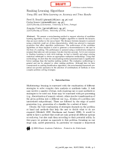 Ranking Learning Algorithms Using IBL and Meta