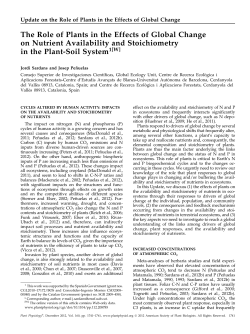 The Role of Plants in the Effects of Global Change - CREAF