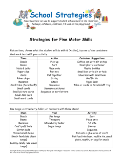 Activities for Fine Motor