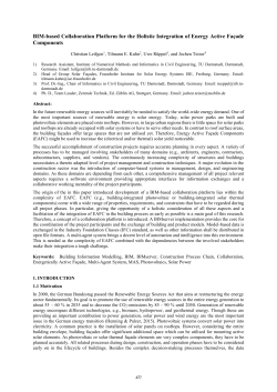 BIM-based Collaboration Platform for the Holistic Integration of