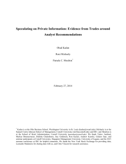 Speculating on Private Information: Evidence from