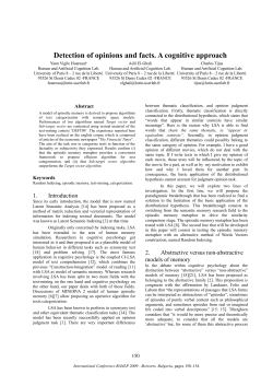 Detection of Opinions and Facts. A Cognitive Approach