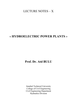 Hydroelectric Power Plants / Chapter 10