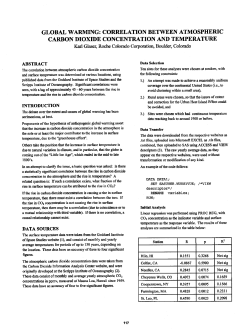 correlation between atmospheric carbon dioxide concentration and
