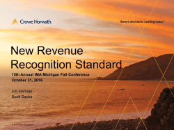 New standard - IMA Michigan Council
