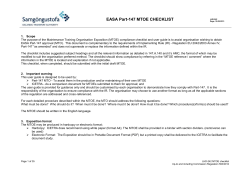 EASA Part-147 MTOE CHECKLIST