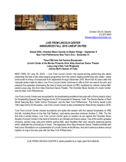 live from lincoln center announces fall 2016