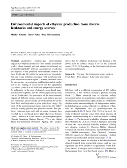 Environmental impacts of ethylene production from diverse