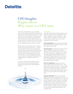 CFO Insights Ripple effects: Why water is a CFO issue