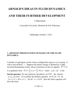 arnold`s ideas in fluid dynamics and their further development