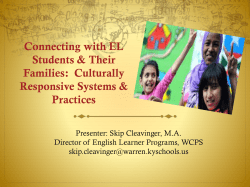 The Individual Assessment Considerations when working with