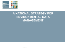 Presentation Strategy environmental data management
