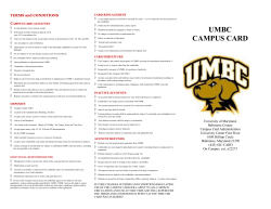 umbc campus card - Campus Card and Mail Services