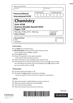 Chemistry - Edexcel