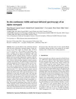 In situ continuous visible and near-infrared