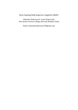 Does Gaming Help Improve Cognitive Skills?