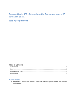Broadcasting in SFG - Determining the Consumers using a BP