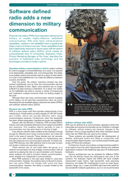 Software defined radio adds a new dimension to military