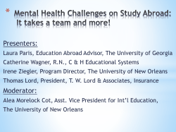Mental Health Challenges on Study Abroad: It takes a team and more
