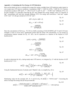 Appendix A: Calculating the Free Energy of ATP Hydrolysis Here are