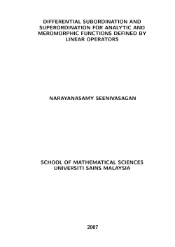 differential subordination and superordination for analytic and