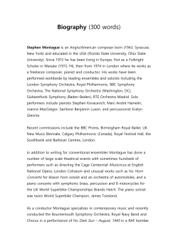 Full Bio - Stephen Montague