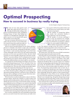 Optimal Prospecting - Kingston Training Group