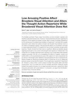 Low Arousing Positive Affect Broadens Visual Attention