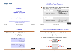 on Laplace Transform - Department of Electrical and Electronic
