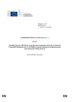 COMMISSION REGULATION (EU) amending Directive 2007/46/EC