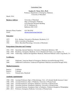 CV - University of Maryland School of Medicine