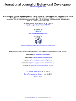 The reciprocal relation between children`s attachment