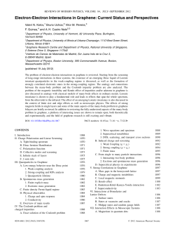 Electron-Electron Interactions in Graphene