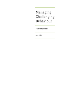 Managing Challenging Behaviour