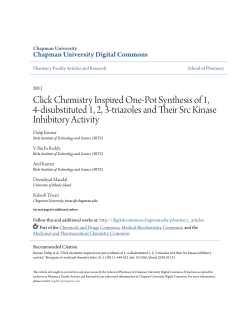 Click Chemistry Inspired One-Pot Synthesis of 1, 4