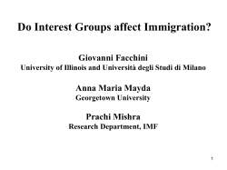 Do Interest Groups affect Immigration?