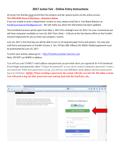 Online Entry Instructions