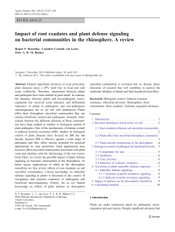 Impact of root exudates and plant defense signaling on bacterial