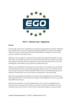 FIFA 17 - Ultimate Team - Regulations