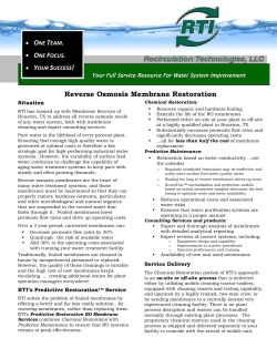 Reverse Osmosis Membrane Restoration