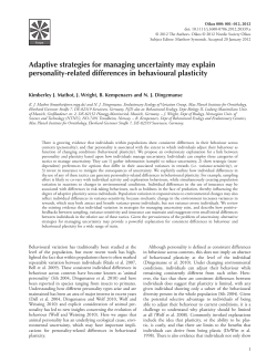 Adaptive strategies for managing uncertainty may explain