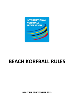 BEACH KORFBALL PLAYING RULES