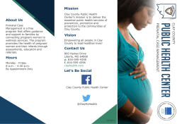 Prenatal Case Management Brochure