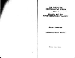 A Theory of Communicative Action