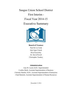 Executive Summary - Saugus Union School District