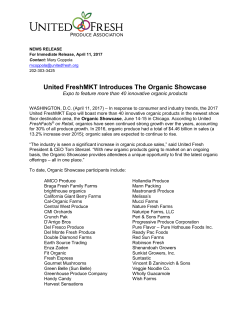 United FreshMKT Introduces The Organic Showcase