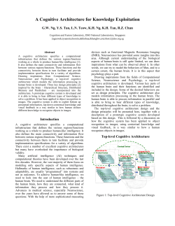 A Cognitive Architecture for Knowledge Exploitation