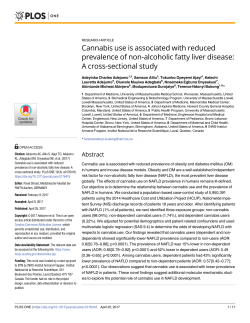 Cannabis use is associated with reduced prevalence of non